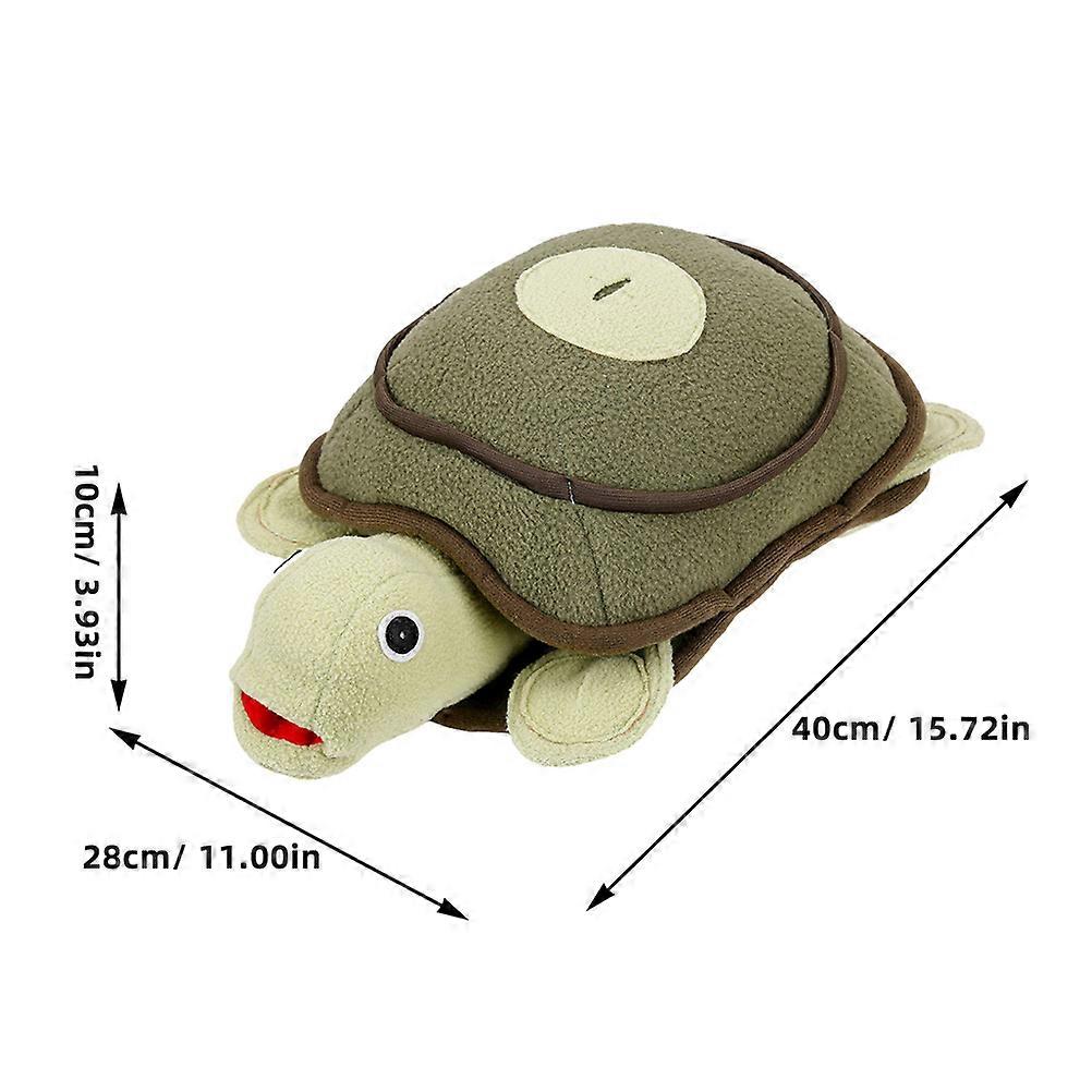 Dog Sniffing Toy Plush Turtle Pet Accessories for Dog Puppy Indoor Play Olive Green 22x40cm Grasping 1Pcs
