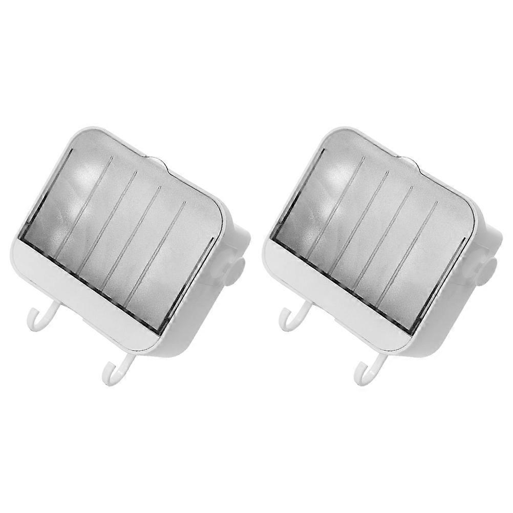 Wall Mounted Soap Holder with Hook for Storage Use 4Pcs Waterproof Soap Dish