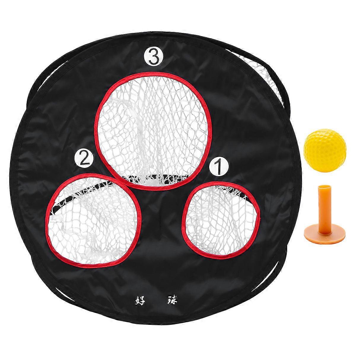 Golfing Net Training Aid Tool 2 Sets For Indoor And Outdoor Use Black Portable With Chipping Practice 2 Sets
