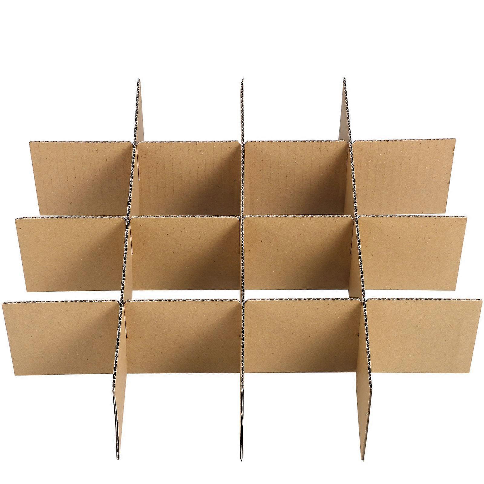 Cardboard Moving Box Dividers 6 Sets Damage Prevention For Dishes 82X82X80MM Practical And Convenient