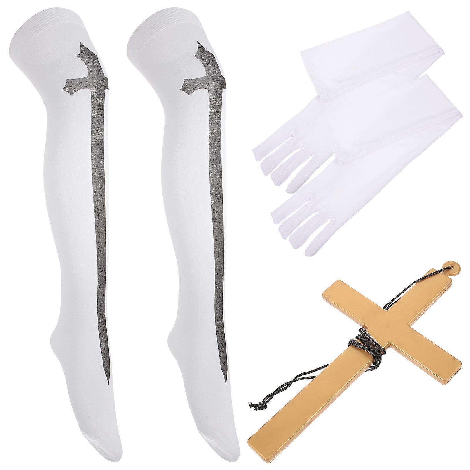 Dress Up Costumes Adult Nun Style Accessory Set Assorted Color Cloth Material For Performances 1Set