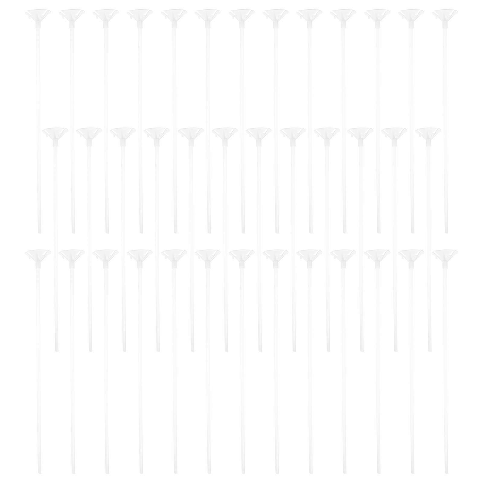 Transparent Balloon Sticks Cheer Balloon Stick Smooth Surface No Burr 100Set