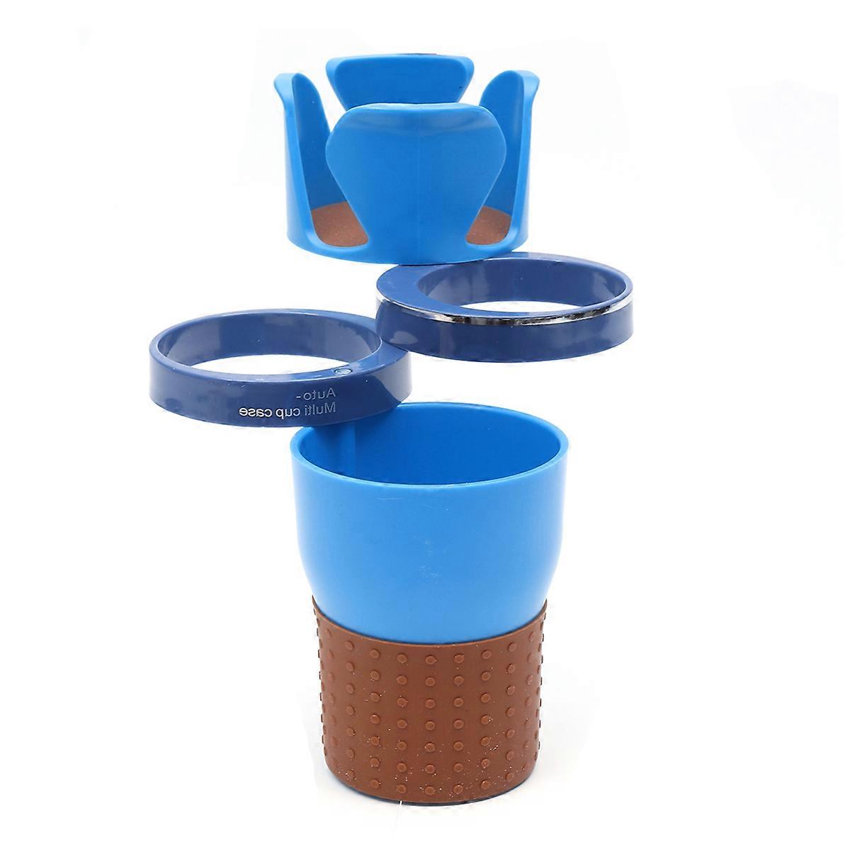 Car Cup Holder Multifunctional Auto Cup Case Blue Storage Use Organizer Holding Bottles Storage 1Set