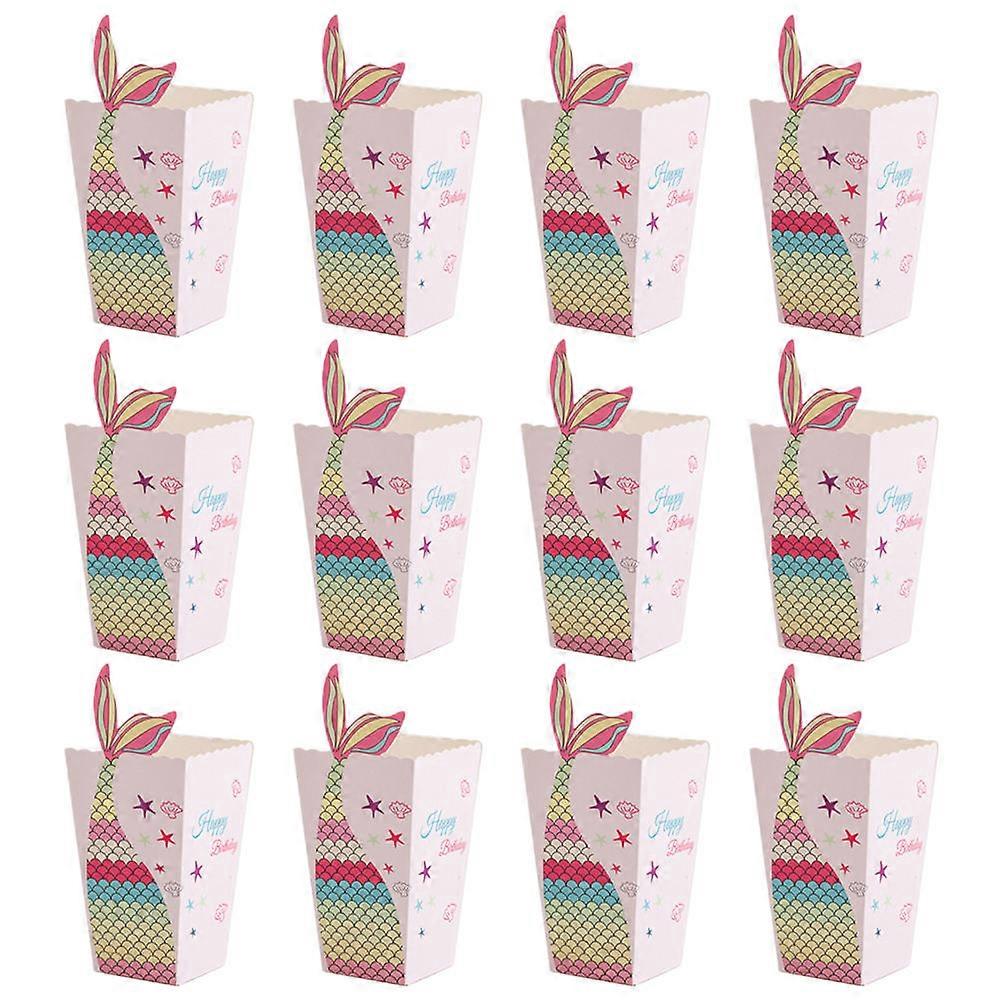Snack Packaging Popcorn Case 12Pcs For Families With Assorted Color Unique Design Convenient Structure