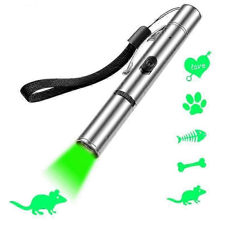 Multifunctional LED Cat Toy with Slide Control and Projection - USB Charging 5-in-1 Interactive Stick for Playful Pets