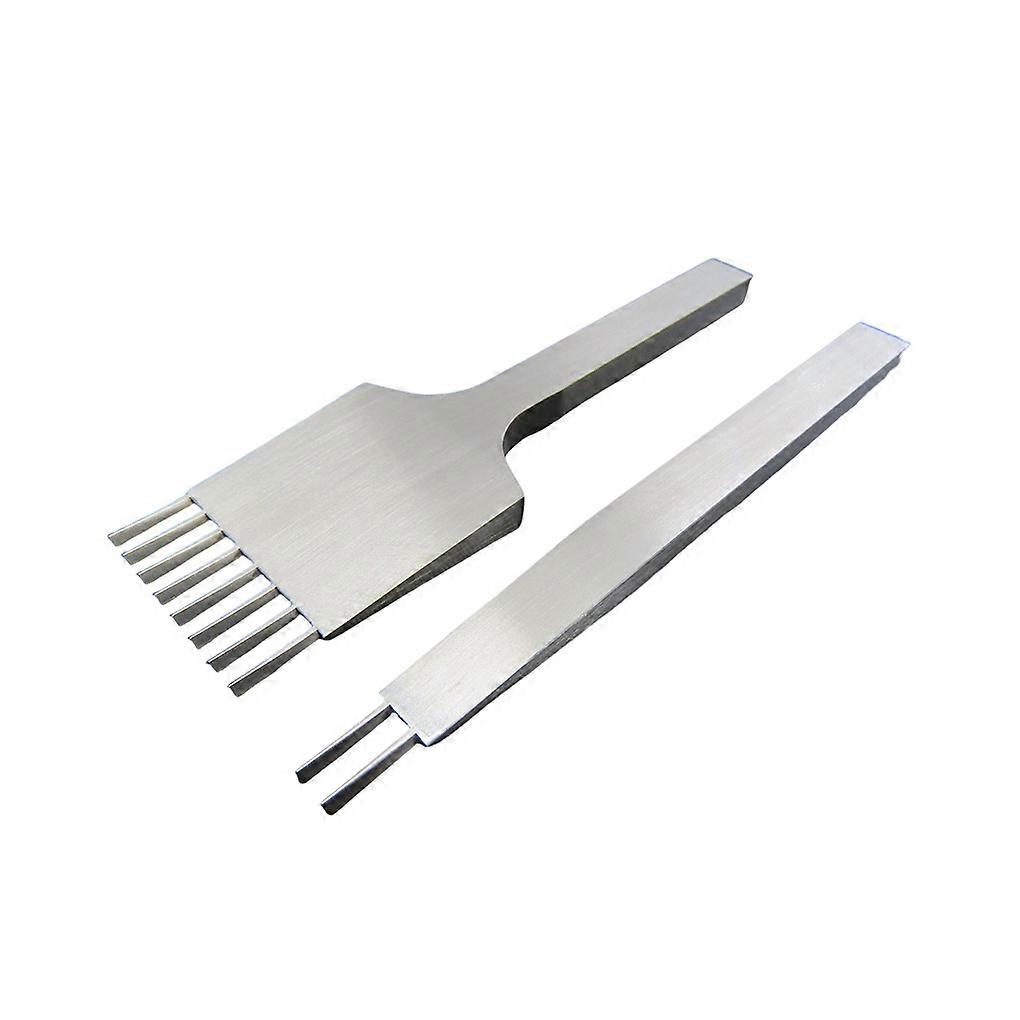 2Pcs Leather Tool Hole Stitching Punch Sewing Lacing Prongs Multipurpose