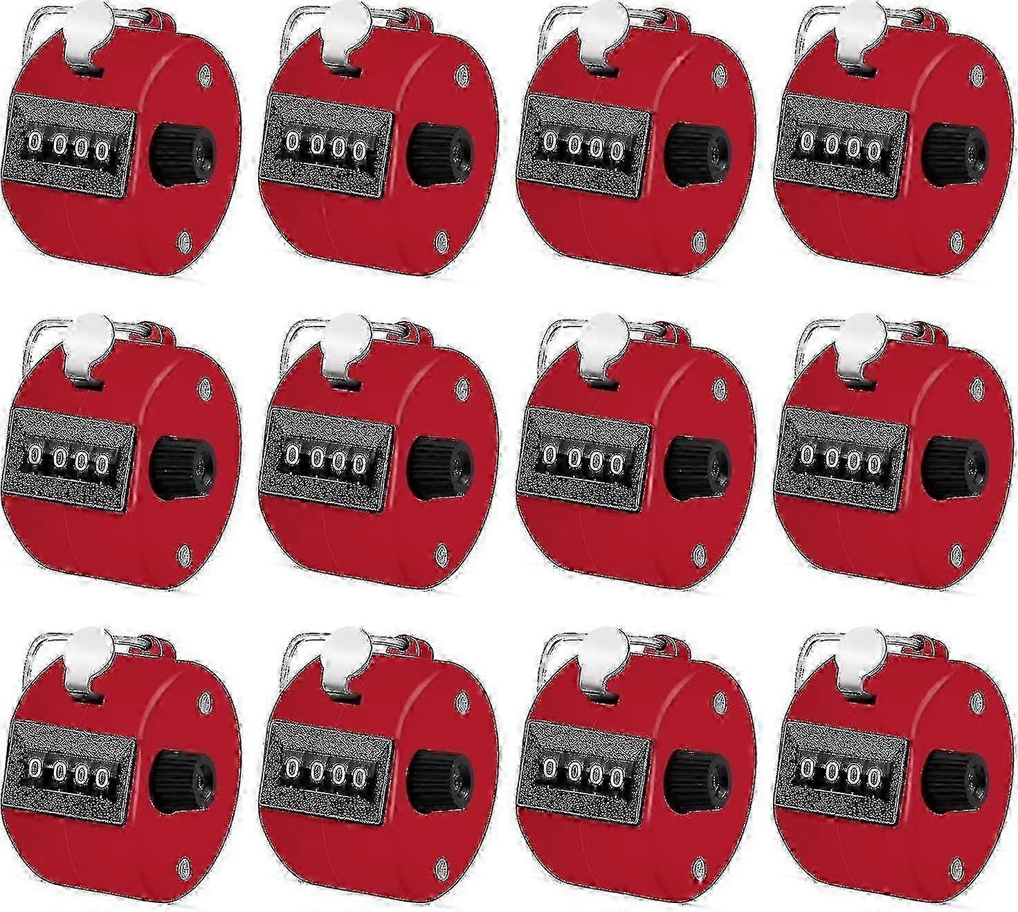 12 Pieces Counting Counter, Mechanical Handheld Pitch Counter With Ring For Golf And Knitting Row Crochet