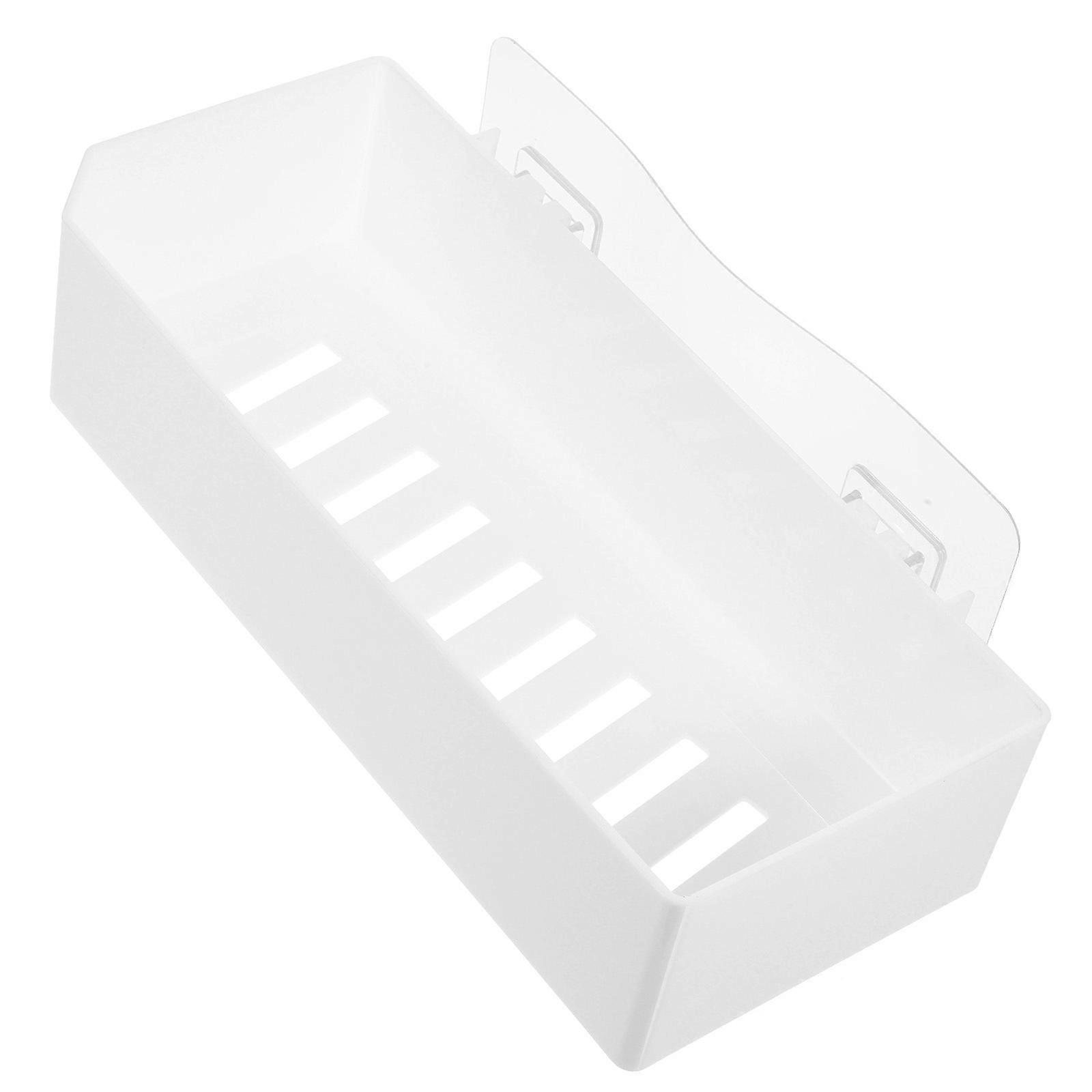 Restroom Organizer Shower Shelf Bathroom Use Plastic White Waterproof 1Pack
