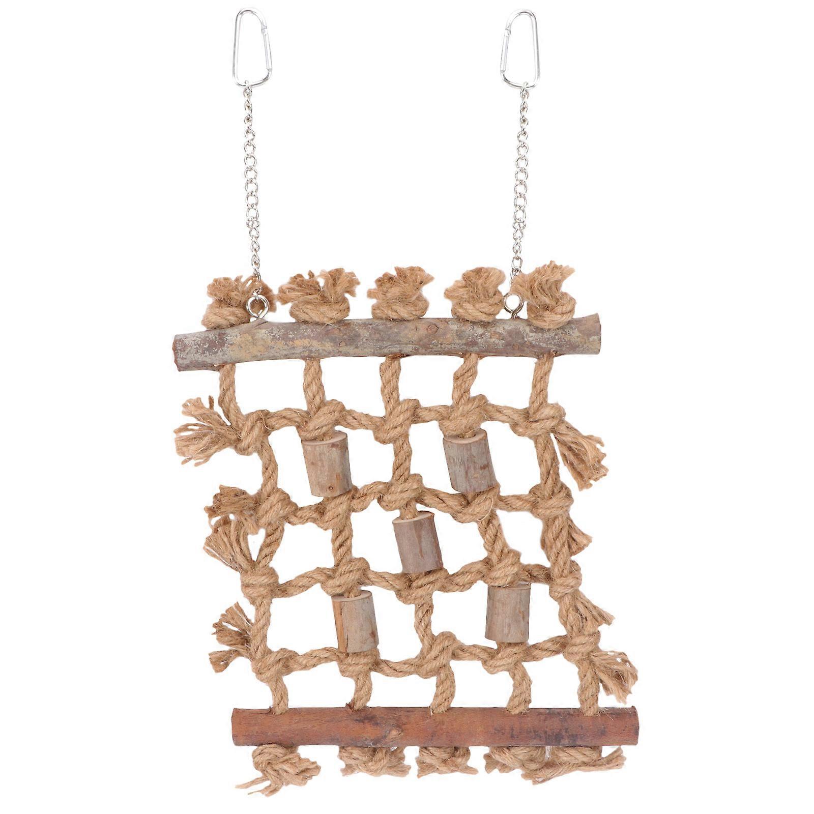 Wooden Parrot Bite Toy Bird Climbing Plaything for Pet 3 Pieces