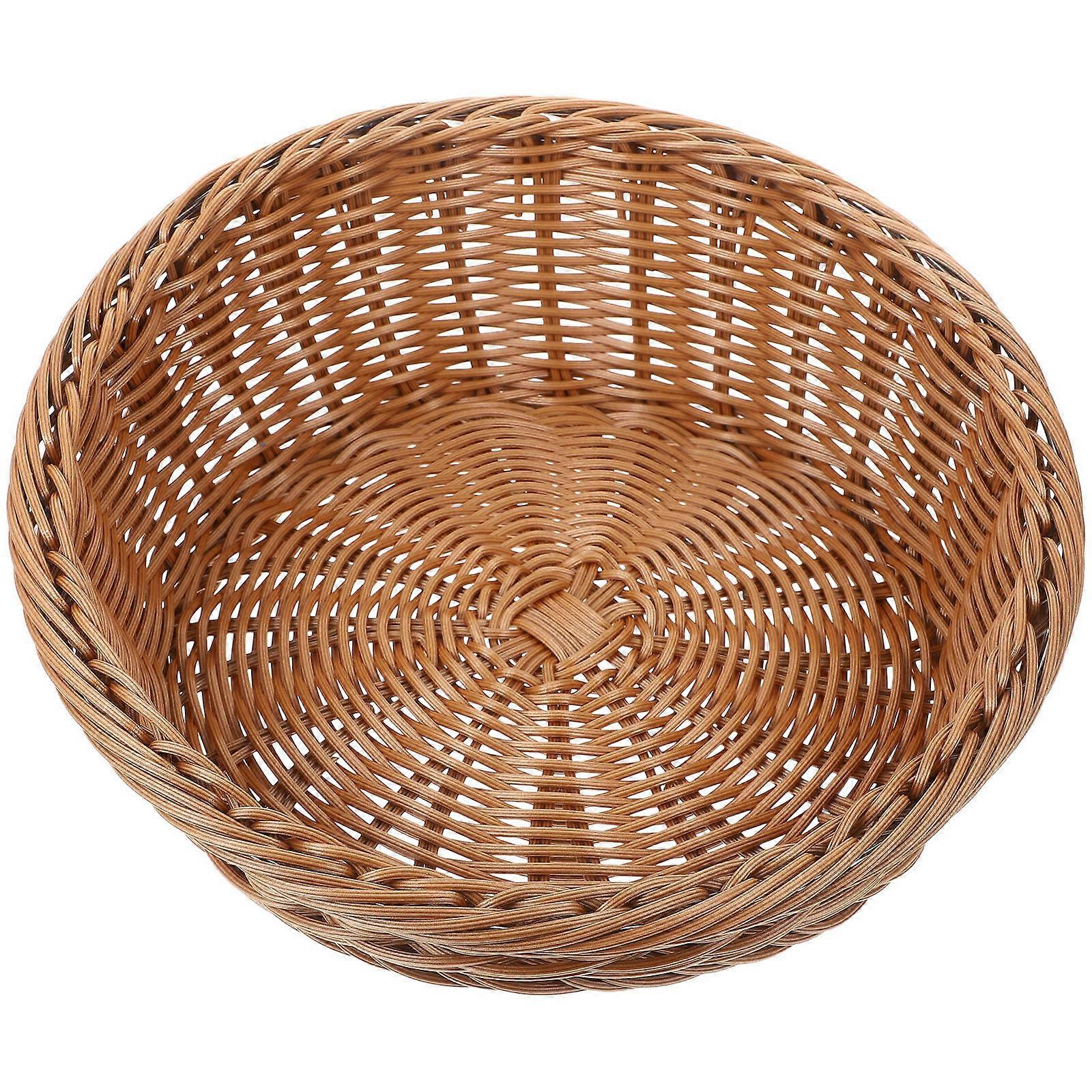 Fruit Storage Basket Set For Home Kitchen Use Brown Square Multi-Purpose Storage 3Pcs