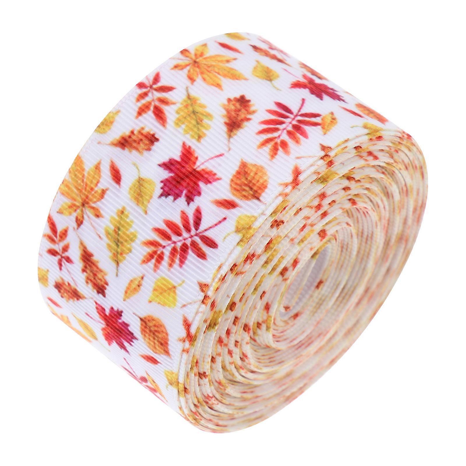 DIY Ribbon Thanksgiving Polyester Ribbon for Decoration 4 Rolls