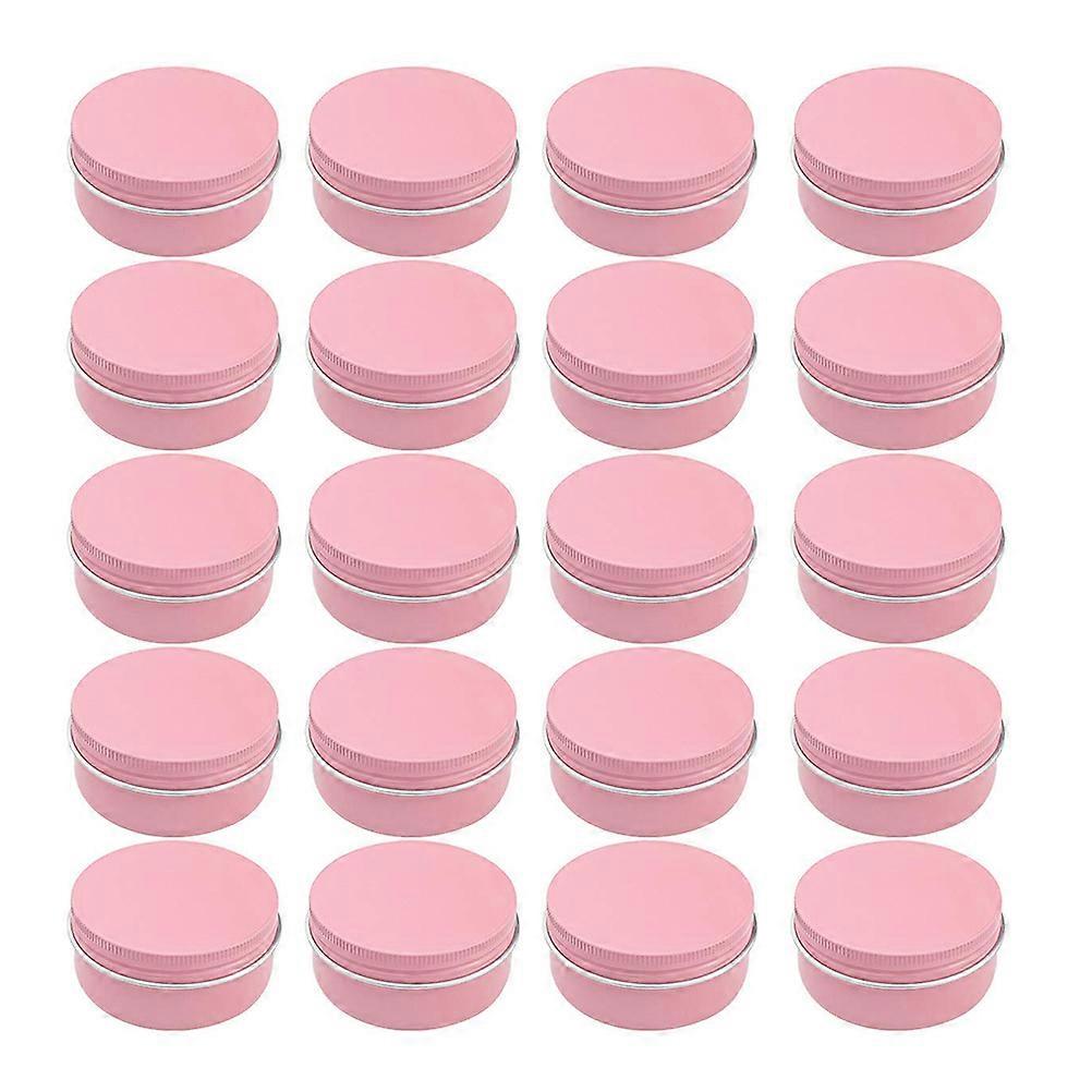 Pink Mini Cream Box for Storage with 60Pcs Empty Refillable Cosmetic Jars