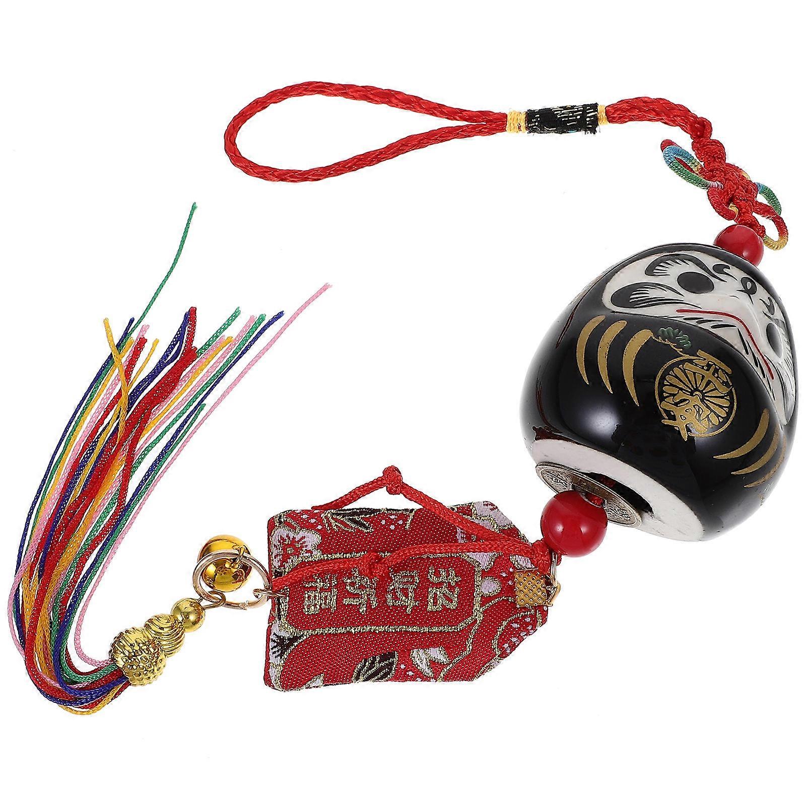 Ceramic Wind Chime Hanging Charm for Decoration 5Pcs Set