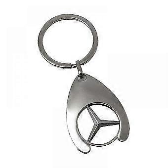 3x Mercedes-Benz ORIGINAL keyring shopping chip shopping cart shiny