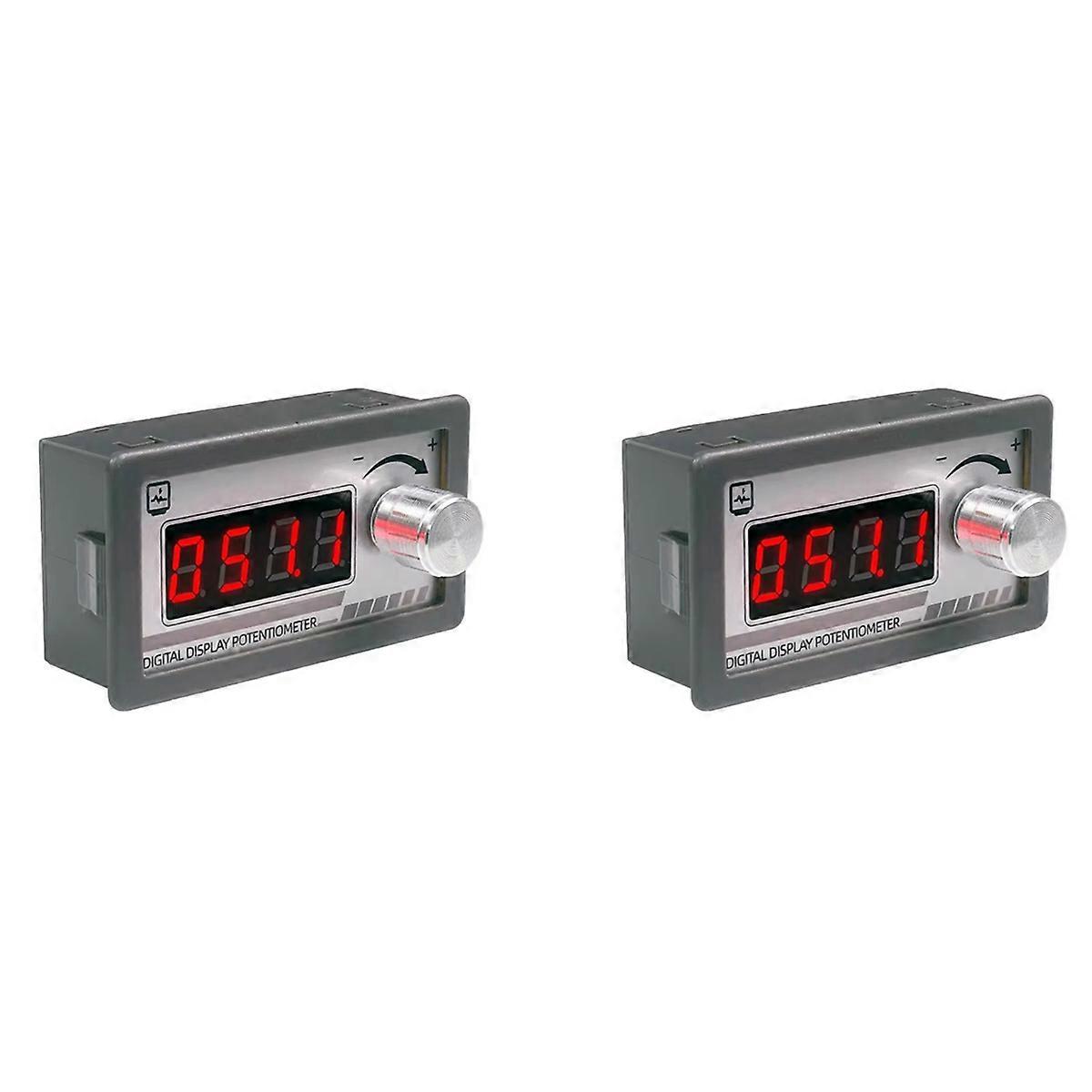 2X Digital Display Potentiometer Variable Resistor 10k Ω Resistance Signal Simulator for Speed Contr