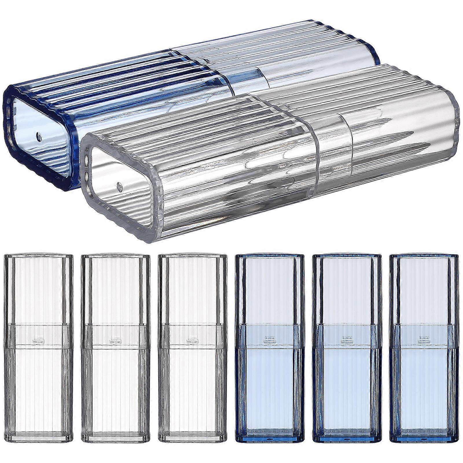Transparent Desk Organizer Storage Boxes 16Pcs for Cotton Swabs