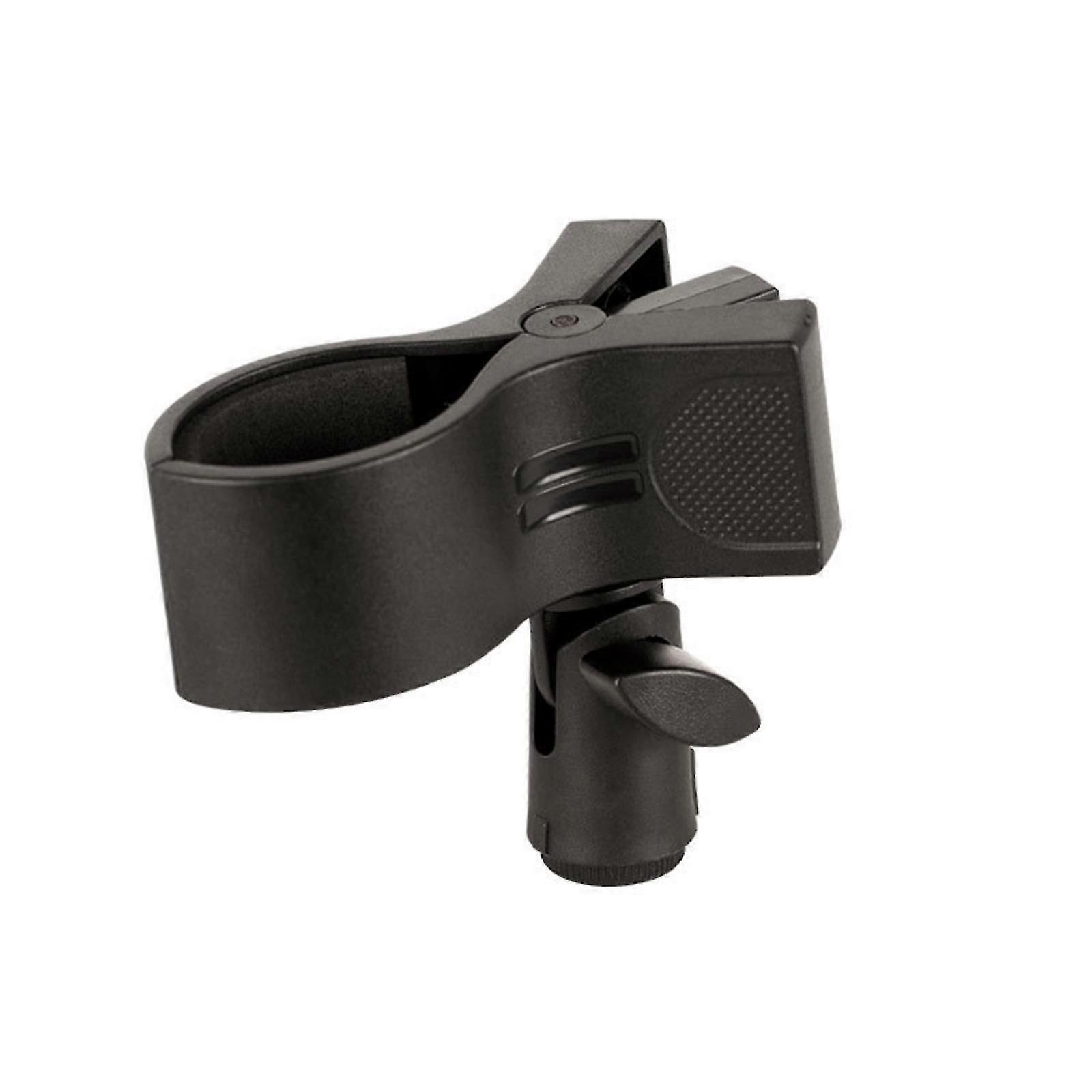 Plastic Microphones Clip with Thick Foam Padding and 3/8 Screw Interfaces Mount Holder for Various Bases  Black
