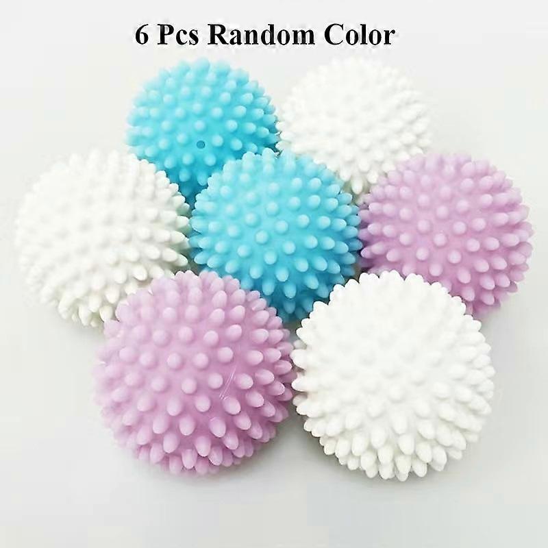 2/4/6pcs Reusable Laundry Balls - Anti-Tangle, Fabric Softener, Stain Remover Washing Machine Cleaner Reusable