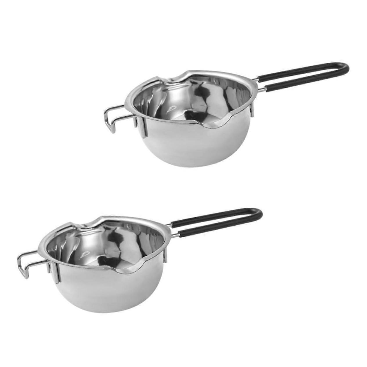 Stainless Steel Chocolate Melting Pot Silicone Handle Double Boiler RustResistant For Butter Cheese Wax Milk
