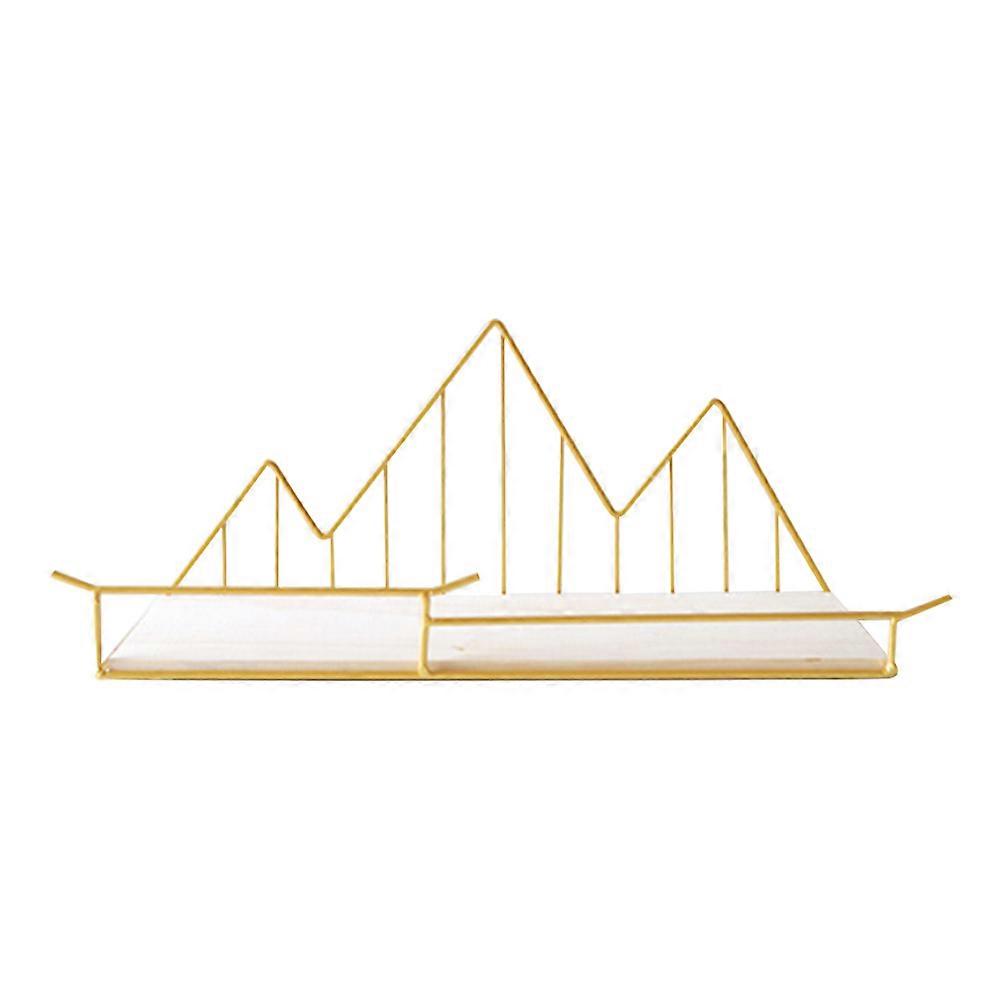 Sundries Organizer Storage Shelf for Storage Use 3Pcs Iron Art Rack Golden