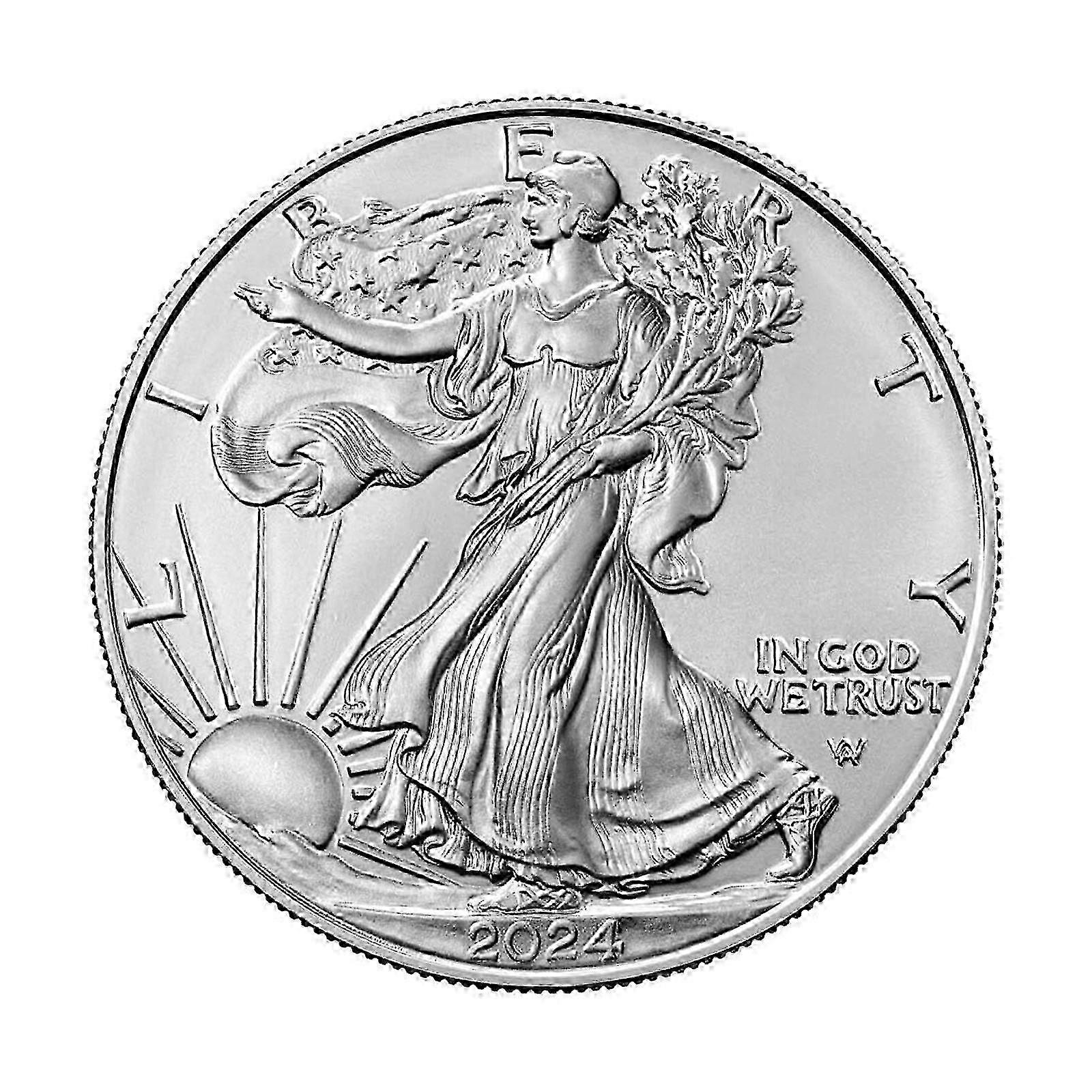 2024 1oz hopea amerikkalainen kolikko Brilliant Uncirculated -matkamuistokolikko