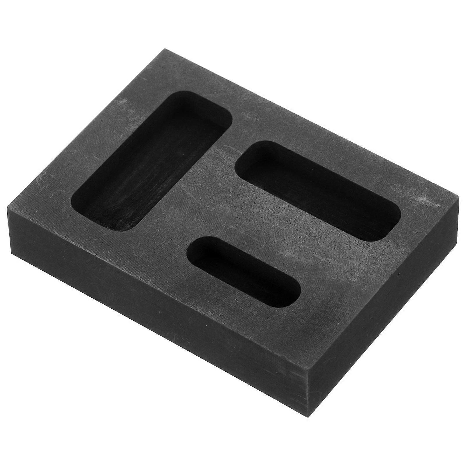 Metal Casting Mold Graphite 3 Hole Design 2Pcs for DIY Metalwork