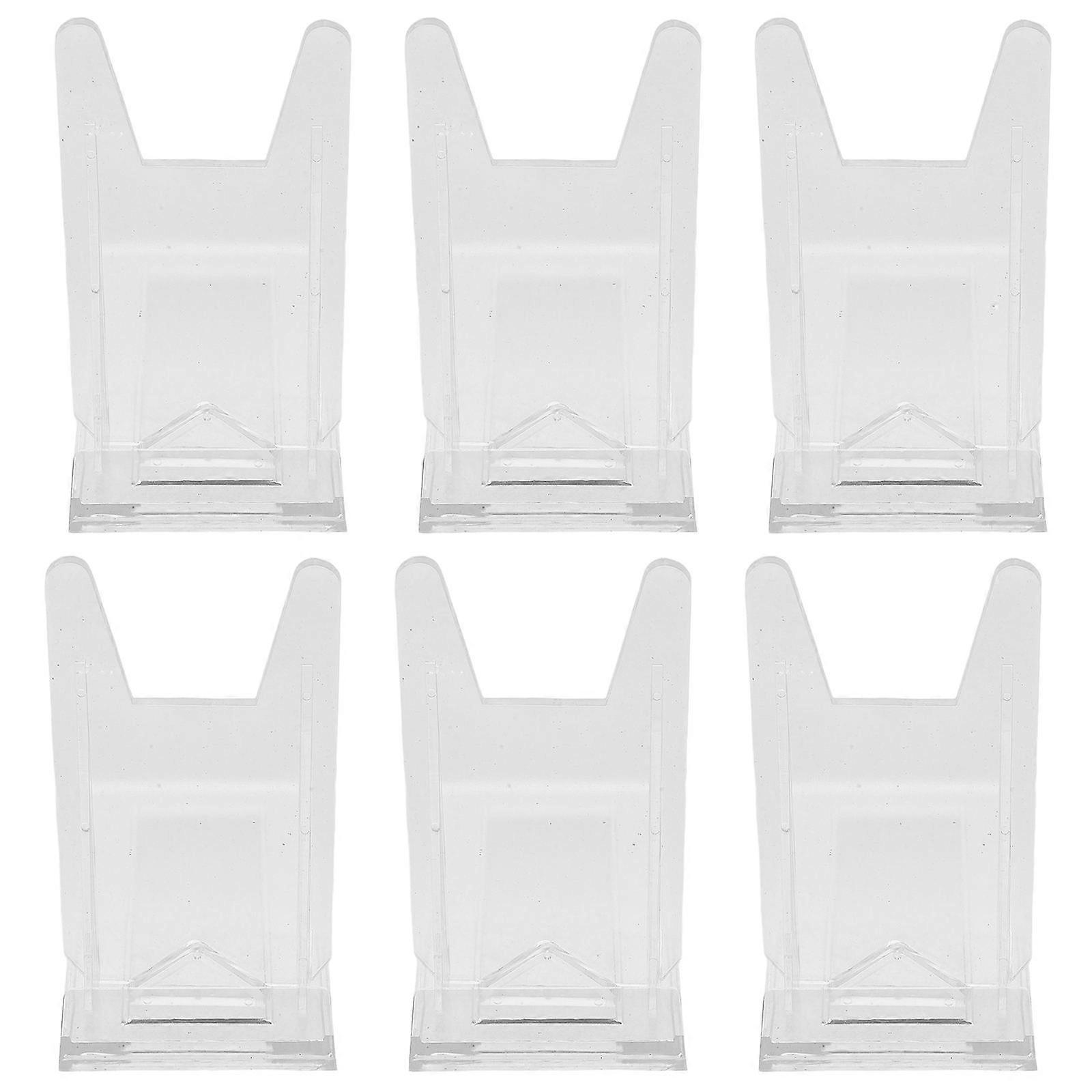 24Pcs Acrylic Plate Holders for Display Stylish Transparent Picture Frame Stand