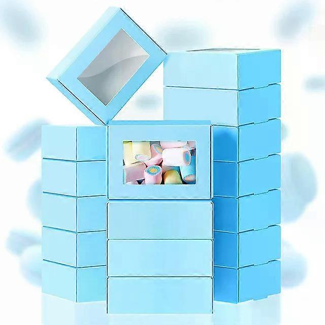 Rectangular Color Window Paper Box Handmade Soap Jewelry Packaging Boxes Cardboard Candy Cookie Box For Party Supplies