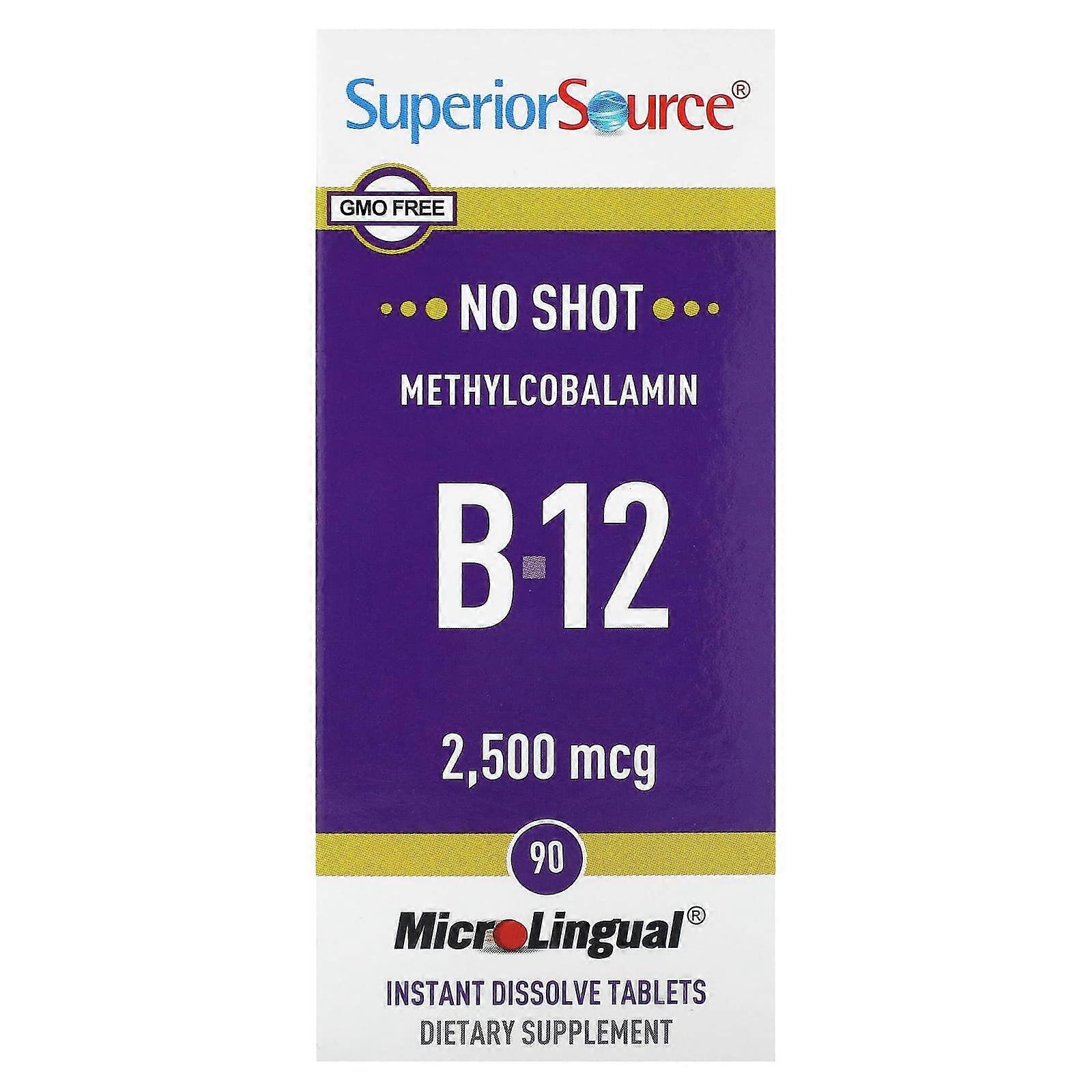 Methylcobalamin B-12, 2,500 mcg, 90 Instant Dissolve Tablets