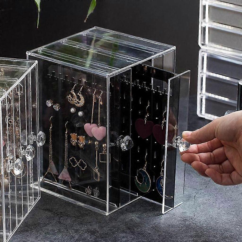 3-layers Transparent Jewelry Display Shelf Howing Shelf Earrings Display Stand