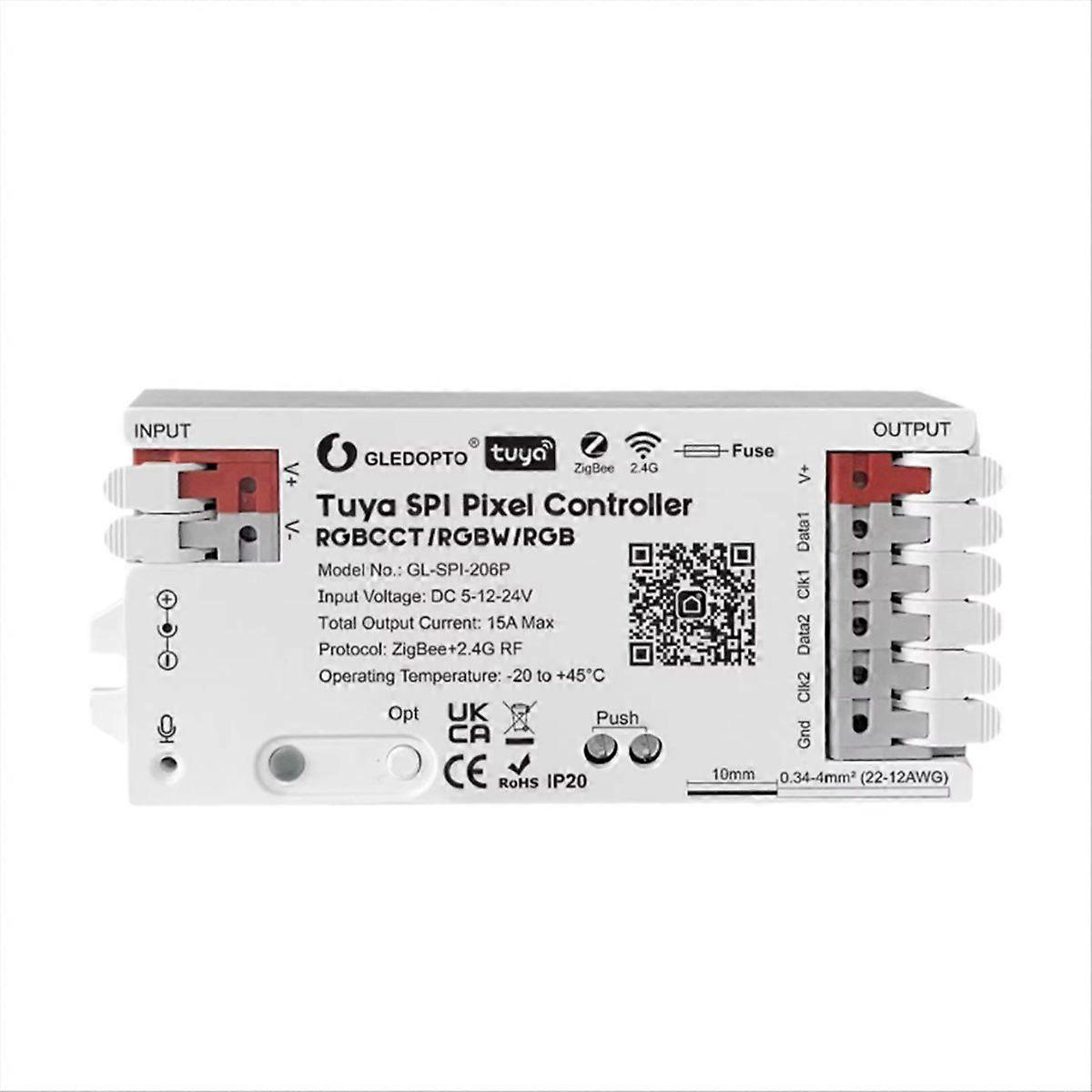 Tuya SPI Pixel LED Controller RGBCCT RGBW RGB Dynamic Light Sync with for Smart Life, Assistant, W