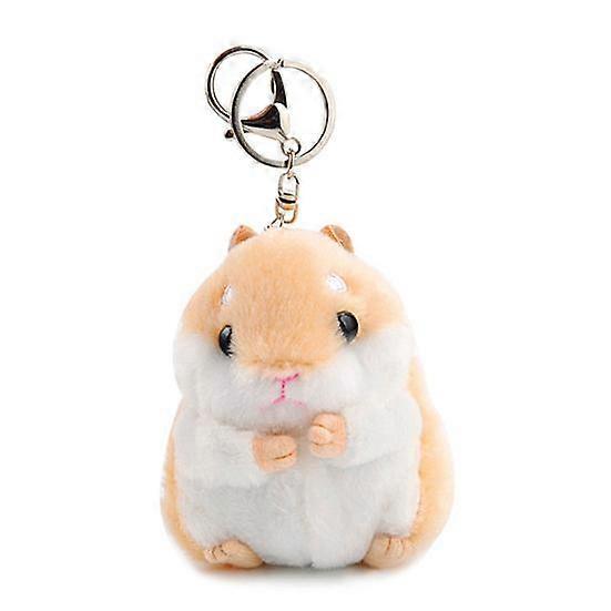 Cute Plush Hamster Pendant Key Chain Clasp Key Ring Keyring Handbag Car Decor