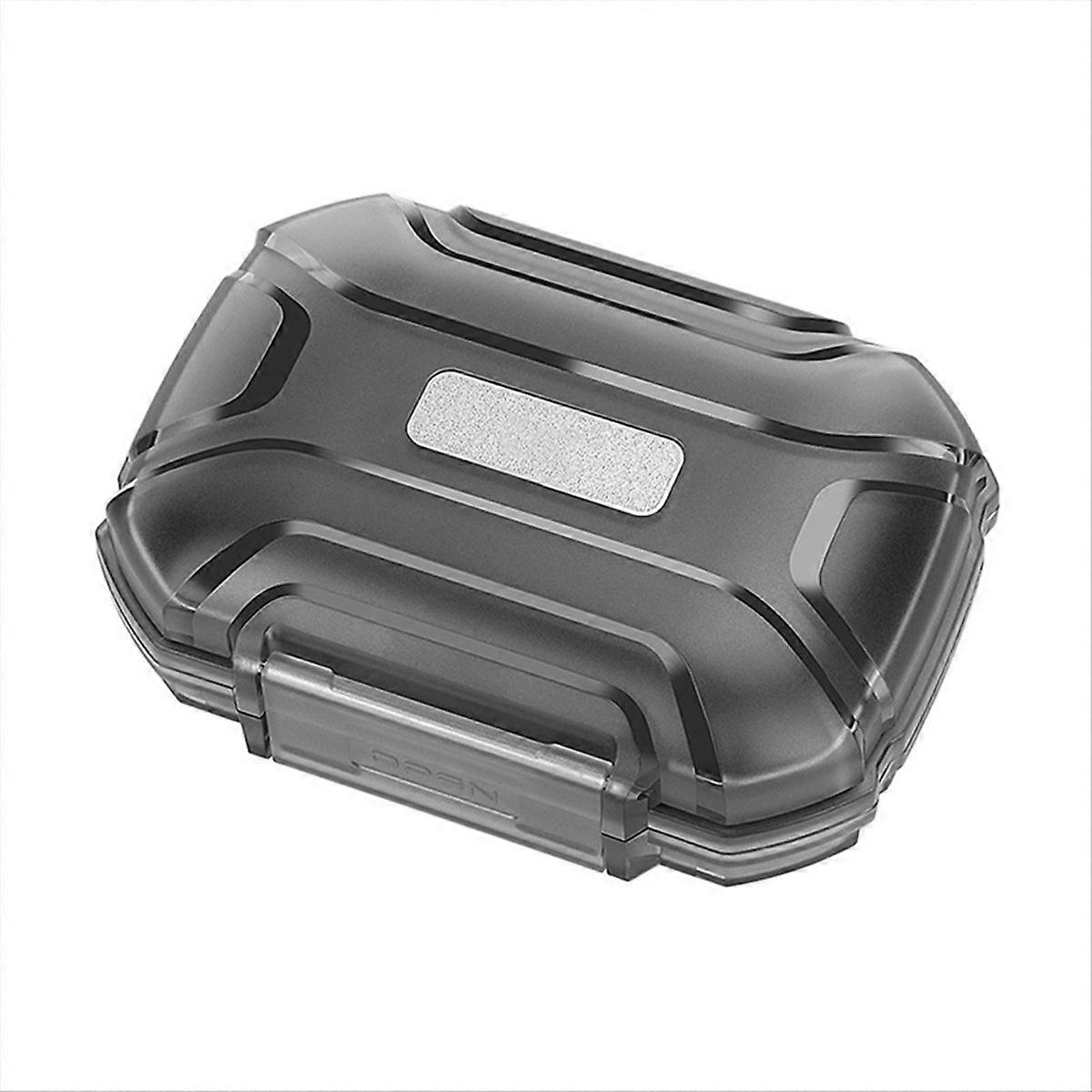 Earphone Storage Box Large Capacity Earphone Box Transparent Black