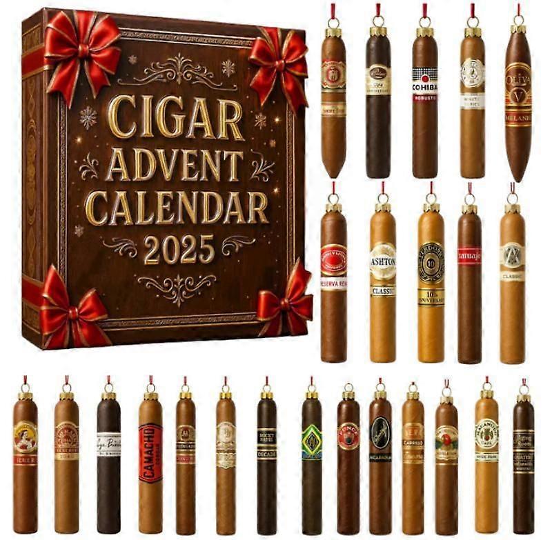 Ημερολόγιο Χριστουγέννων 2025 - Ημερολόγιο αντίστροφης μέτρησης 24 ημερών, κουτί τυφλού πούρου, ακρυλικά στολίδια, διακόσμηση χριστουγεννιάτικου δέντρου για μωρό