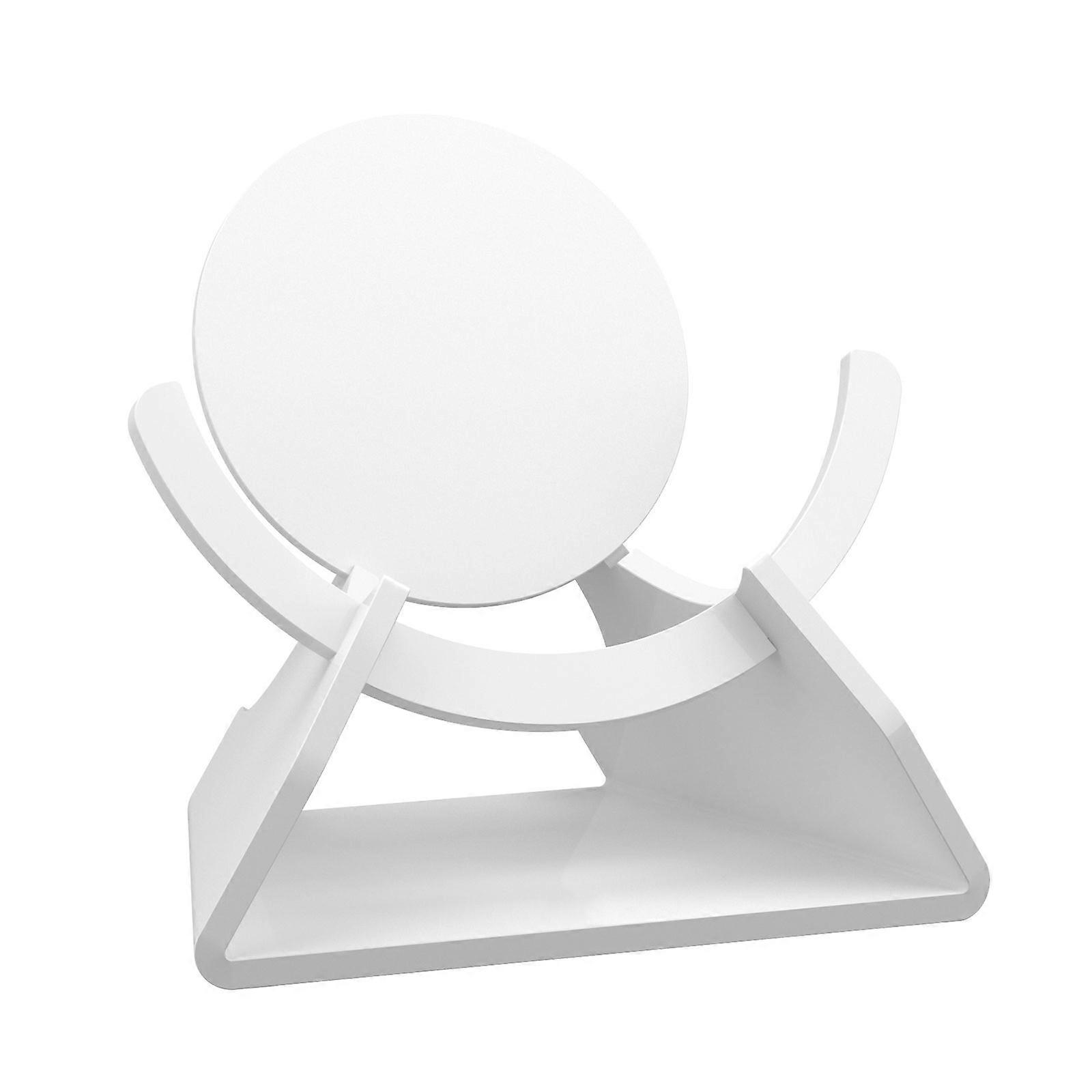 Speaker Stand With AntiSlip Padding Modern Acrylic Dock for Nest Mini Desk Organization And Cable Storage  White