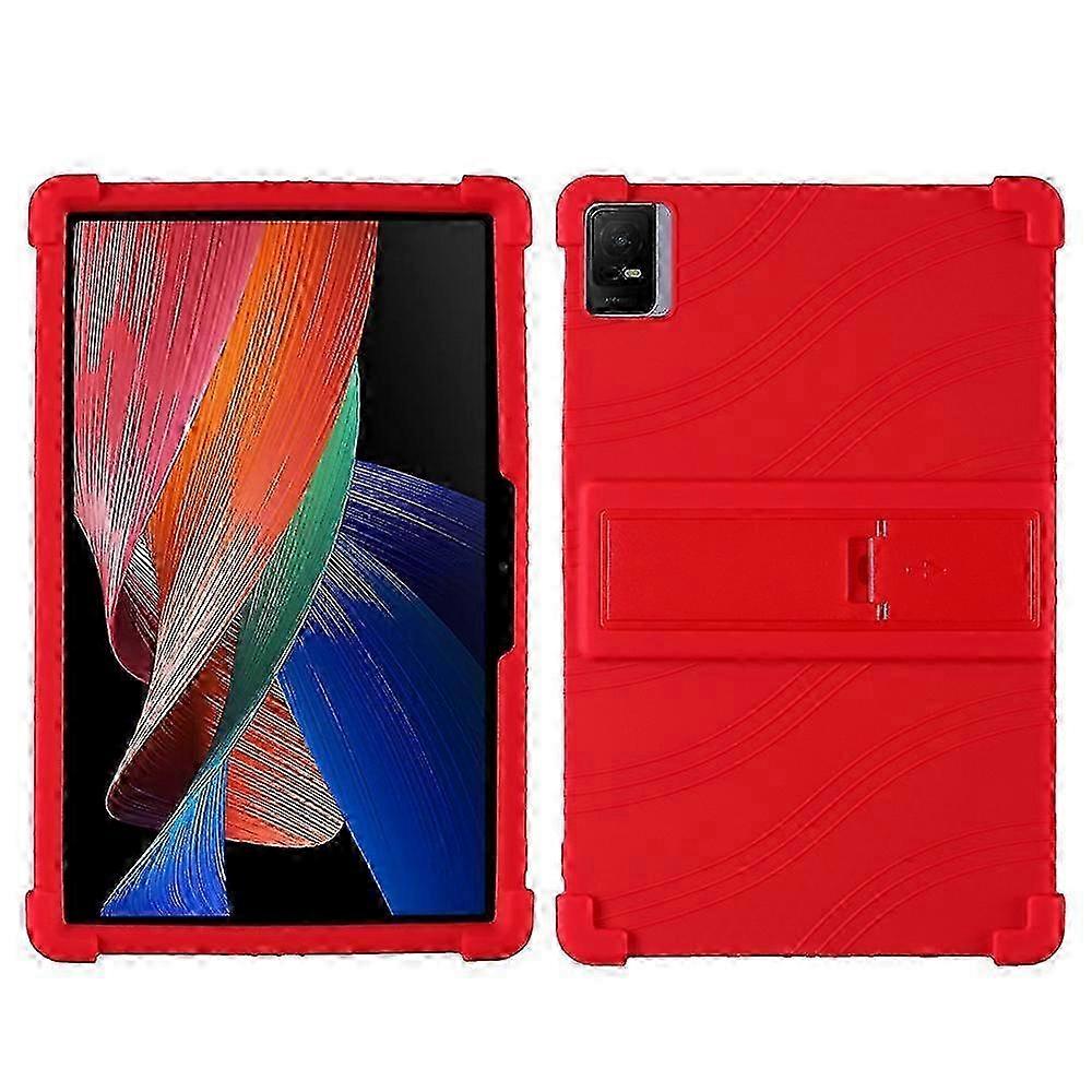 For TCL Tab 11 Silicone Tablet Case PC Kickstand Thickened Corner Protective Tablet Cover w