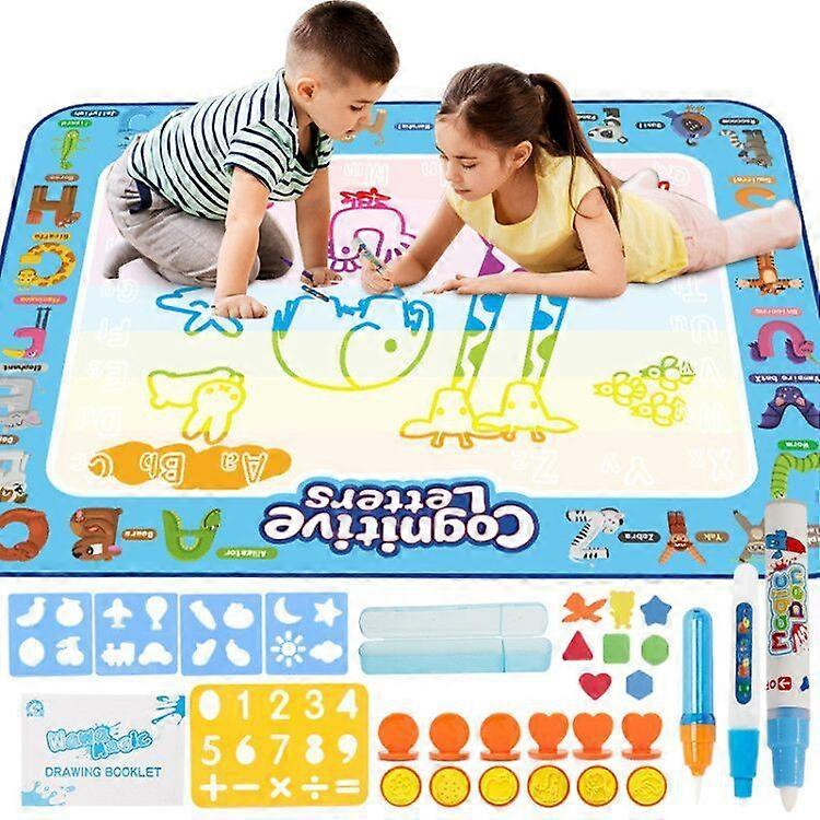 Water Canvas Magic Painting Mats Writing Doodle Toy Mat Set 100*80cm