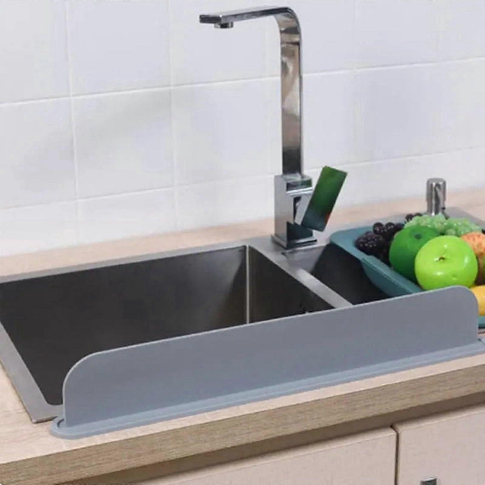 Reusable Sink Splash Guard Silicone Countertop Water Baffle Prevent Water Splashing Out Board Bathroom Kitchen Tool