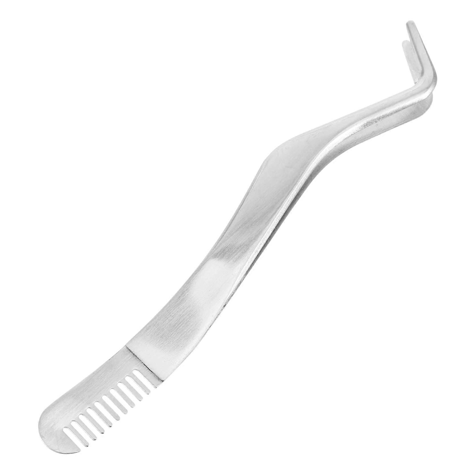 Stainless Steel Eyelash Tweezers With Built Comb Precision Applicator For False Eyelashes And Lash Clusters Accurate