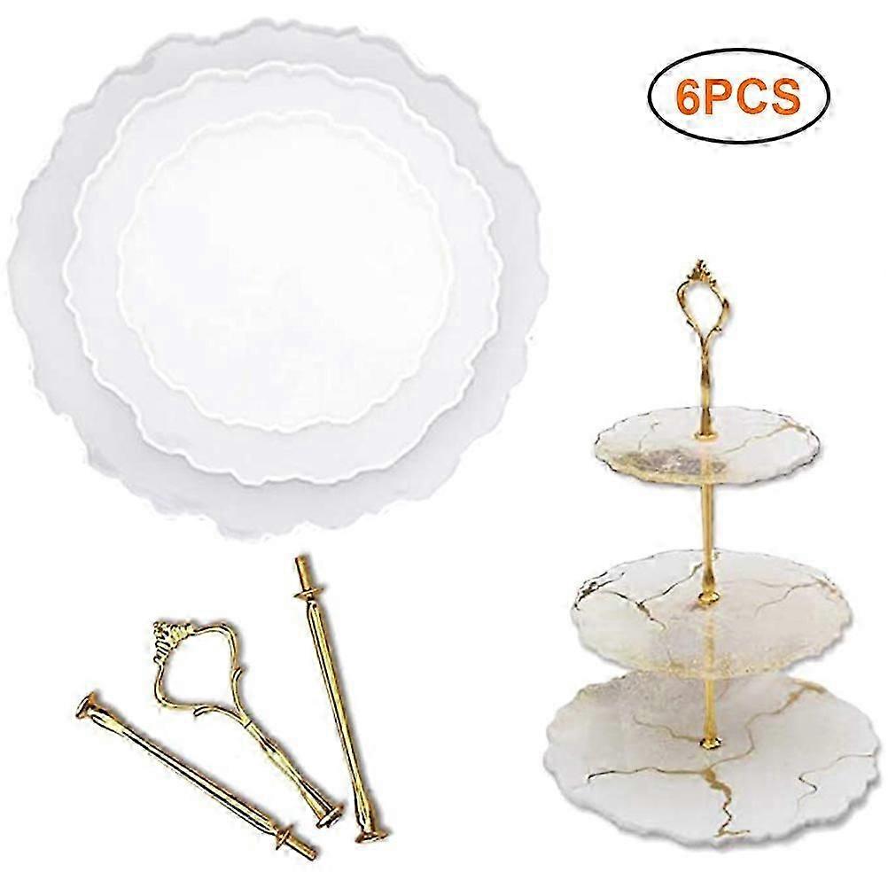 Transformative Geode Silicone Molds, Uniquely Shaped Edge Resin Tray Molds for Epoxy Resin Casting, DIY Home Decoration, Agate Coaster Molds,