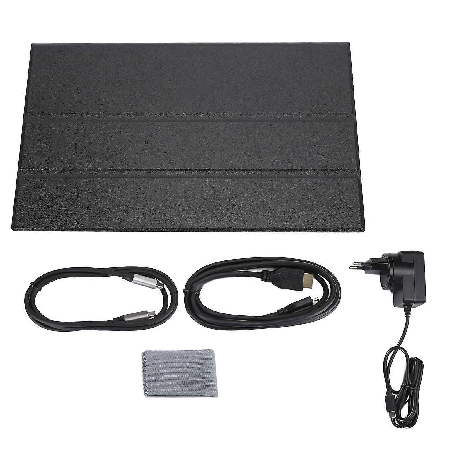 15.6 Inch FHD Portable Display 1080P Plug and Play External Second Screen EU Plug