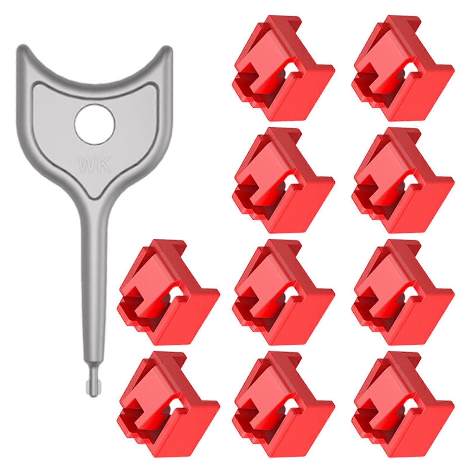 Physical Networking RJ45 Port Lock Device For Ethernet Security AntiTamper Protections In Corporate Server Room Dust Cover  Red