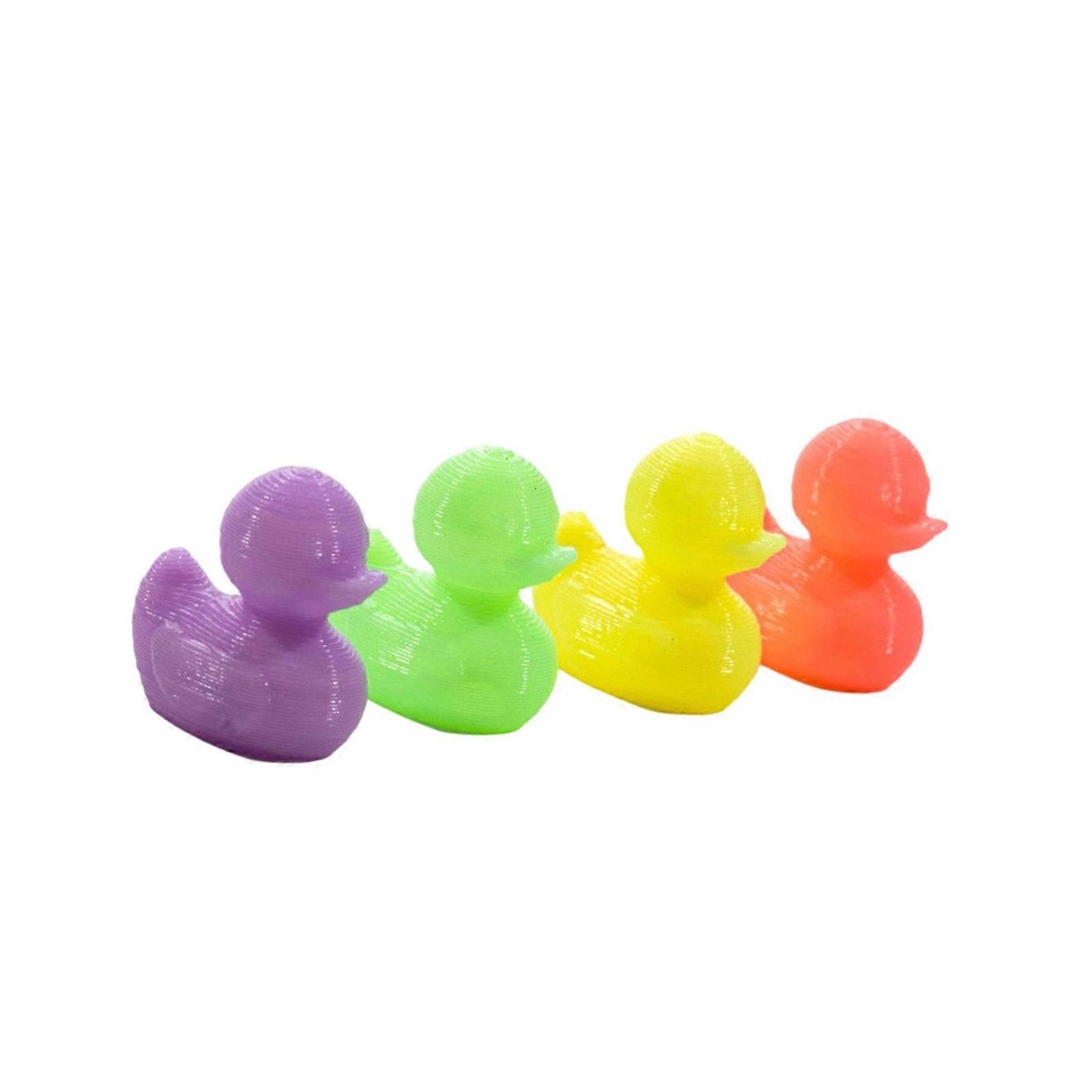 Modern Duck Decoration Plastic  Sculpture Random Color Selection 3D Print Art For Shelf Decorating Multicolor