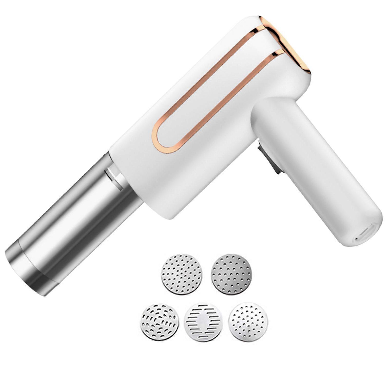 Portable Automatic Noodles Maker Wireless Electric Machine Safe Pastas Maker for Spaghetti Sausage Making Space Saving  White