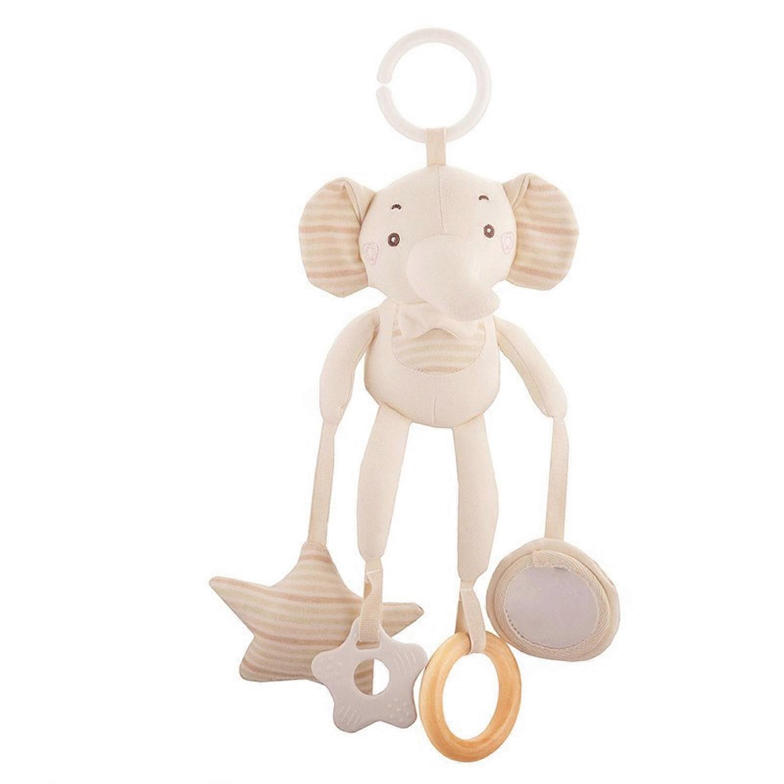 Sonagli da appendere con motivo animale, giocattoli per lo sviluppo sensoriale dei neonati, regali per neonati, sonagli in morbido peluche multicolore