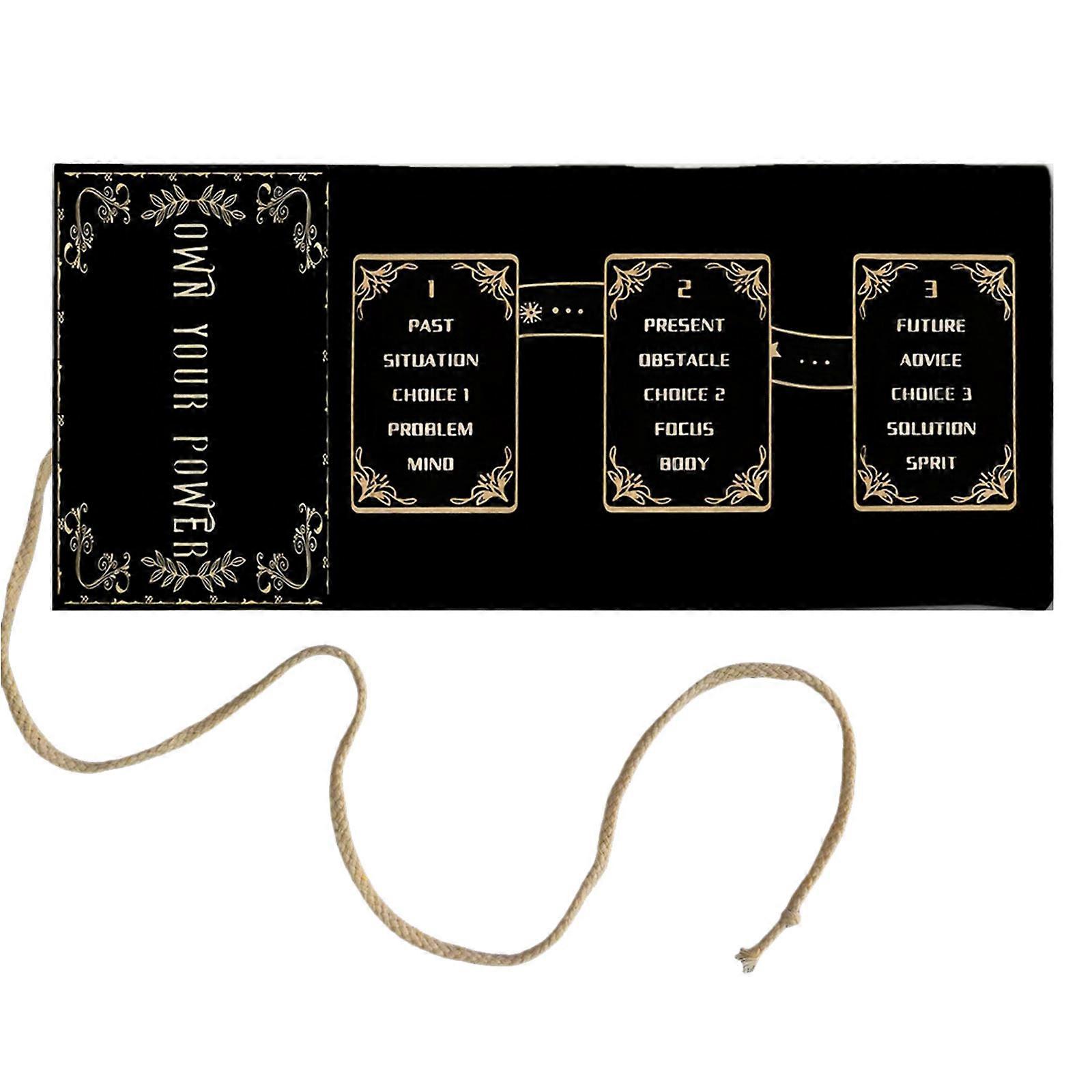 Durability Poly Linen Tarots Card Organizers With Mystical Art Print Easy Fold For Travel Divination Accessories Multicolor