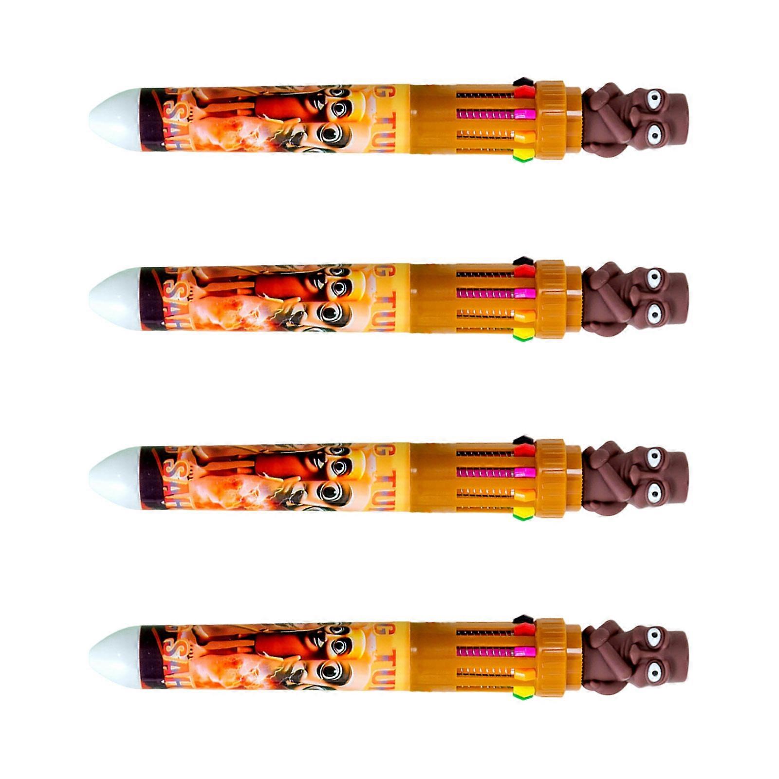 4 Artistic Multifunctional Pencils Highlighting 10 Toner Dyes and Thin Plastic Building Multicolor
