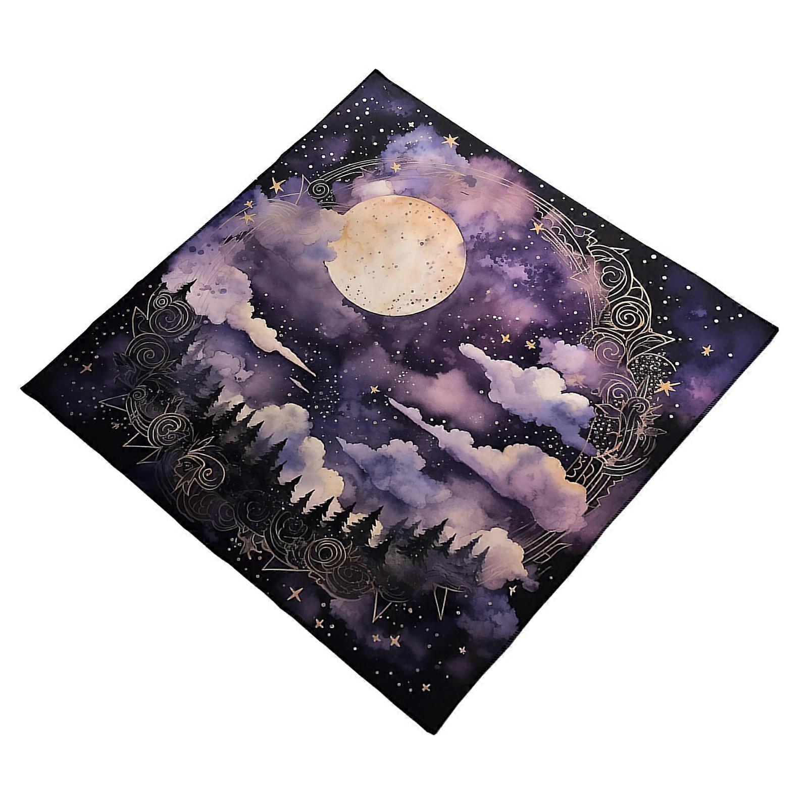 3 Sizes Option Tarots Table Altar Cloth Mysterious Board Game Mat Witchcraft Divination Tablecloth Board Game Card Pad  75x75cm