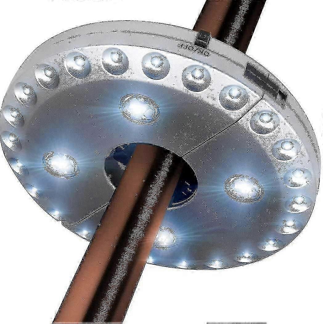 umbrella pole light with 28 LED 200 lumens 3 brightness modes cordless
