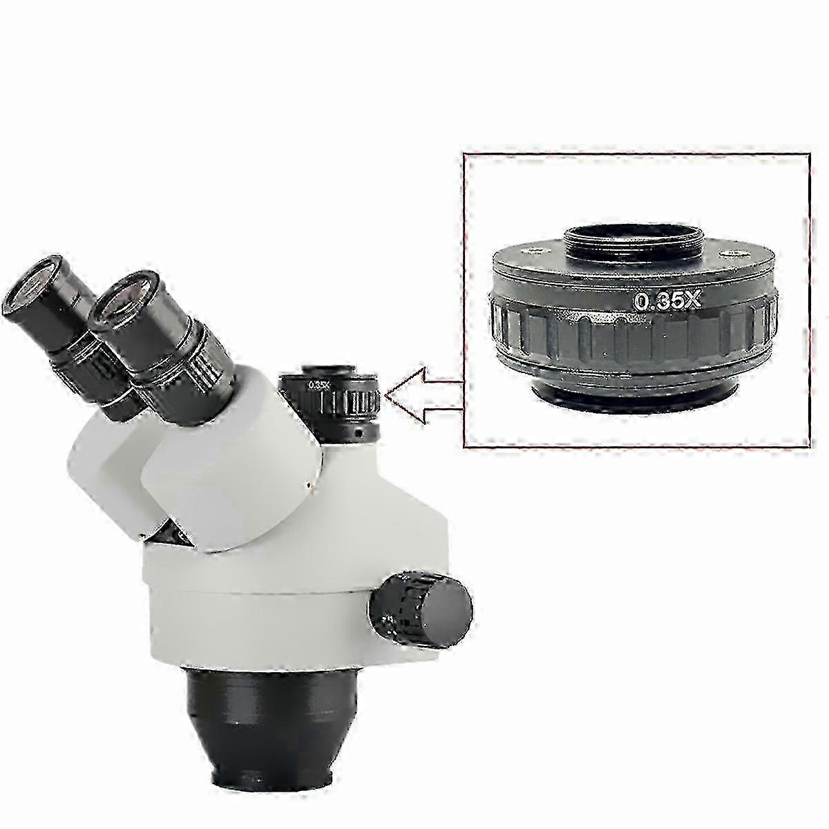 C Mount Adapters Lens 0.35x Ccd For Trinocular Stereo Microscope Camera 38mm Interface Increased Field Of Vision